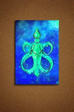 Aquarius zodiac sign, blue, green, hyper realistic