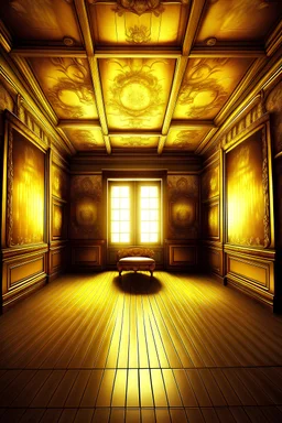 Create an image of golden room