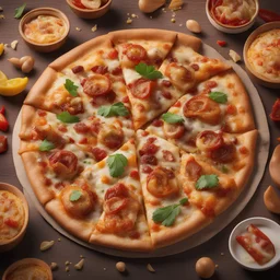 social media ad post for fast food restaurent royal taste delicious pizaa . cinematic .8k high quality