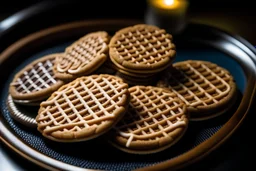 traditional Icelandic deep-fried patterned Christmas wafer designa