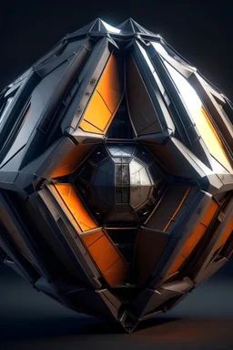 polyhedron shaped spaceship