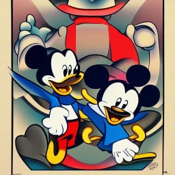 ghosts of donald duck and mickey mouse by picasso