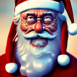 Santa Clause, portrait , embroidery, octane render, high detail