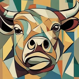 picasso style bull cubism