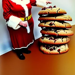 Ms. Claus hotty, amorously bringing me cookies