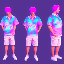 Vaporwave adult male