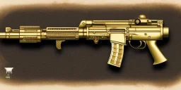 gold tommygun