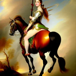 fullbody portrait of beautiful booty busty with big green eyes woman riding a horse by PETER PAUL RUBENS 8k