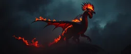Nabraxas fire and darkness Haiti dragon with rooster head and serpent legs as a vision of the beginning of awakening within a dream of time