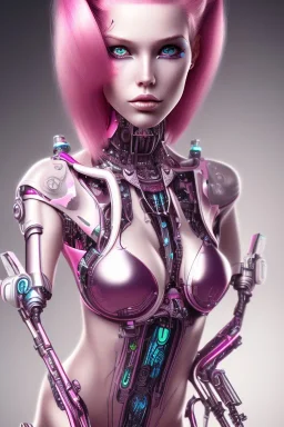 cyborg, pink hair, sexy, perfekt, real, dream