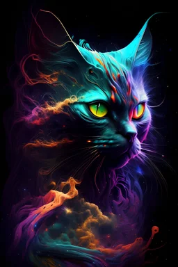 demon cat in color univers