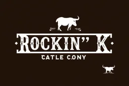 logo ideas for Rockin' K Cattle Company.