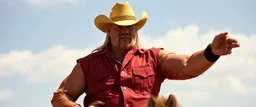 Hulk Hogan as a cowboy