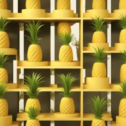 A tourist resort in the shape of a pineapple, interior design, section