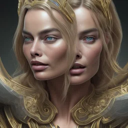 perfect face margot robbie, big boobs long black hair, Unreal Engine 5, highly detailed, highest quality, digital painting, complex 3d render, unreal engine render, insane detail, intricate photograph quality, magnificent, majestic, highly intricate, Realistic photography, grand hall, wicked throne, holding scepter, crown of barbwire, dark color palette, metallic, highly detailed, highest quality, digital painting