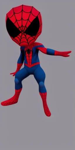 Chibi spiderman, octane rendering, modern Disney style