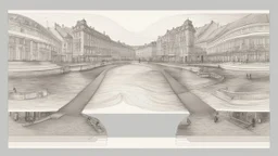 YCbCr, wet-erase marker, 360 panorama, Flat Design, art by Nicolaes Eliaszoon Pickenoy
