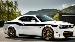 A (((BMW Dodge Challenger))) featuring a luxurious interior, advanced technologies, and a sleek body kit designed by MANSORY, exuding an air of sophistication and power