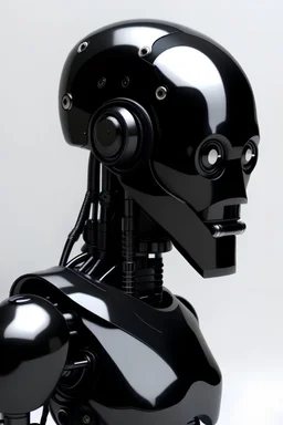 black head robot without features