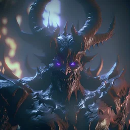 giant darkness void demon lord, unreal engine 5, 8k resolution, photorealistic, ultra detailed