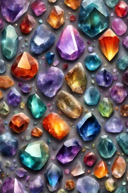 gemstones, colorful, intricate, detailed, glossy, educational, vibrant, reflective, hardcover, textured, sophisticated, illuminated, artistic, design