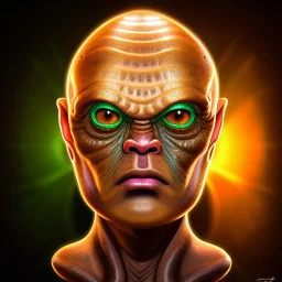 ultra detailed fullbody portrait of THE MEKON, extremely detailed digital painting, intrincate, extremely detailed face,crystal clear Big eyes, in the style of Niriyoshi Ohrai, mystical colors , perfectly centered image, perfect composition, rim light, beautiful lighting, 8k, stunning scene, raytracing