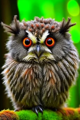 Hairy moth owl