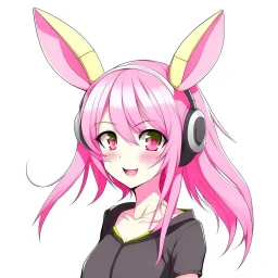 ROBLOX anime pink hair with horns