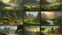 jurassic era period landscapes