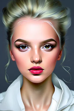 Extremely rich young pop artist called Ylva Muisosse known for her beauty Portrait