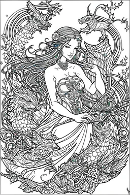 Fantasy coloring page