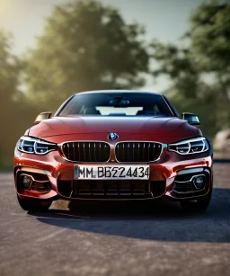 Realistic image. BMW 4 2023. 4k resolution, intricate details, ornate details, soft lighting, vibrant colors.