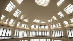 Museum ceiling, modern style, natural lighting