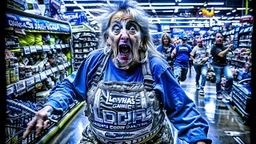 psycho lady shopping at lowes store