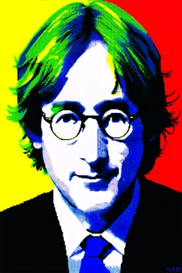 pop art pixels 1000 images warhol style x john lennon portrait