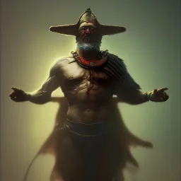 franz frazetta style, shaman summoning a lighting bolt