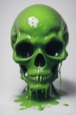 alien skull with slime