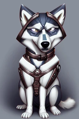 silver steampunk husky gamer