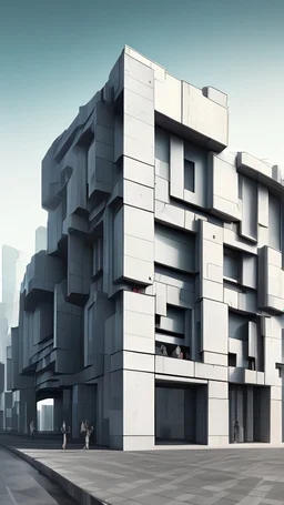Exterior facade with Louis Vuitton space concept