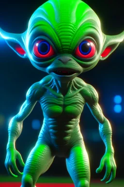 Cheerleader alien ,3d 4k octane render, smooth, sharp focus, highly detailed, unreal engine 5,