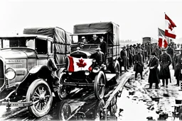 Spanish Flu, plague, Freedom Truck Convoy, Canada, 1920, vintage, real photo