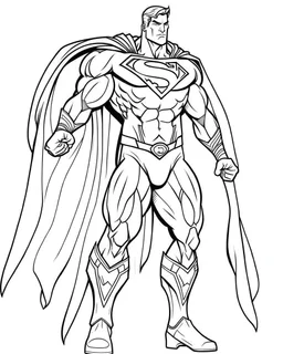 real massive Superman wepon, coloring page, no leaves, full body (((((white background))))), only use an outline., real style, line art, white color, clean line art, white background, Sketch style