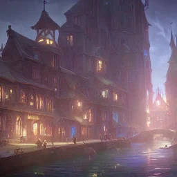 A school in a magical canal town for warlocks and witches