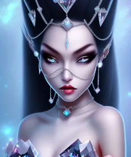 evil princess diamonds black hair full image