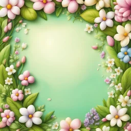 beautiful spring background in the background, highly detailed picture, top view