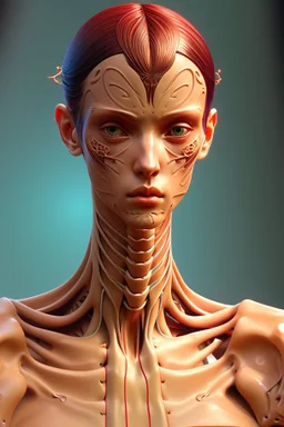 tall humanoid with long neck, 4k resolution, intricate details, ornate details, soft lighting, vibrant colors, retroanime, masterpiece, realistic