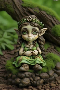 Beautiful Female Gnome brown eyes brown hair 20 druid full lenght