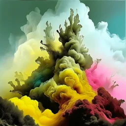 colorful fog monster, By Kim Keever, neo surrealism