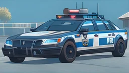 illustration of a gta 5 style police car