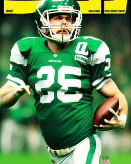 Boston Shamrocks American Football team, Magazine Cover, vintage, photo-realistic, hyper-realistic, sports, Football, action